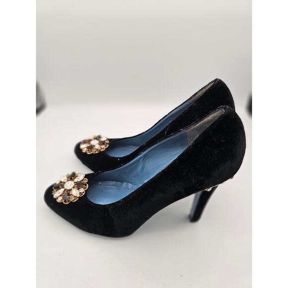 Paola Quadretti Firenze black Suede Pumps size 37.5 - Picture 4 of 9